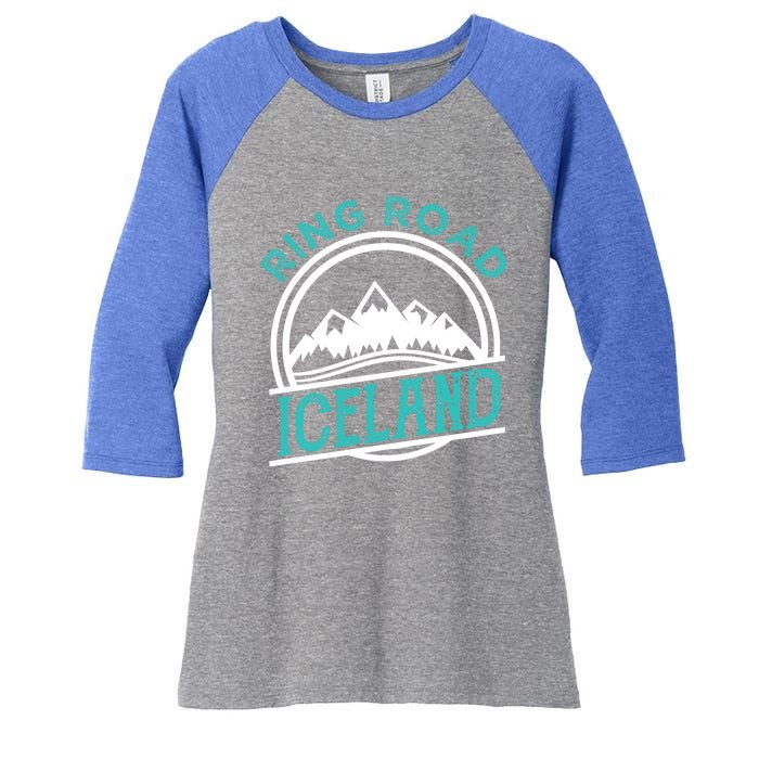 Ring Road Iceland Reykjavik Souvenir Family Vacation Gift Women's Tri-Blend 3/4-Sleeve Raglan Shirt