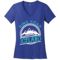 Ring Road Iceland Reykjavik Souvenir Family Vacation Gift Women's V-Neck T-Shirt