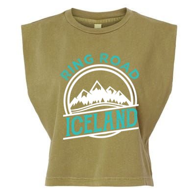 Ring Road Iceland Reykjavik Souvenir Family Vacation Gift Garment-Dyed Women's Muscle Tee