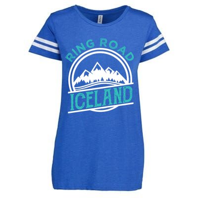 Ring Road Iceland Reykjavik Souvenir Family Vacation Gift Enza Ladies Jersey Football T-Shirt