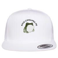 Retro Rage Is Consuming Me Meme Funny Angry Grumpy Frog Flat Bill Trucker Hat