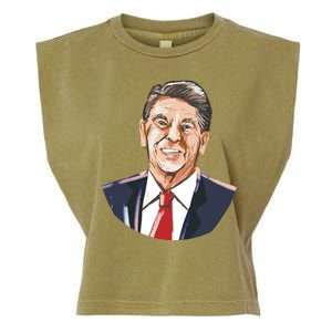 Ronald Reagan Illustration Garment-Dyed Women's Muscle Tee