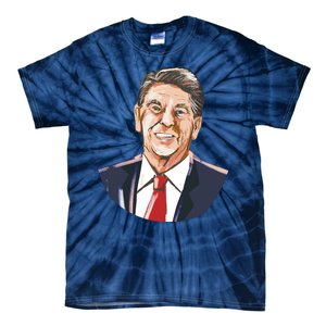 Ronald Reagan Illustration Tie-Dye T-Shirt