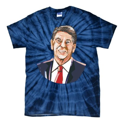 Ronald Reagan Illustration Tie-Dye T-Shirt