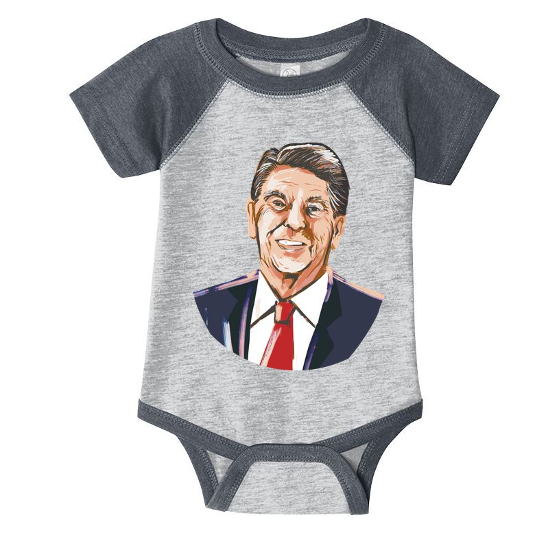 Ronald Reagan Illustration Infant Baby Jersey Bodysuit