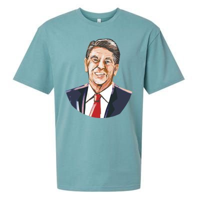 Ronald Reagan Illustration Sueded Cloud Jersey T-Shirt