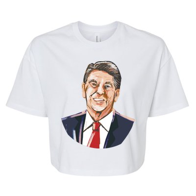 Ronald Reagan Illustration Bella+Canvas Jersey Crop Tee