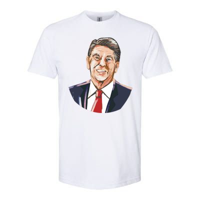 Ronald Reagan Illustration Softstyle® CVC T-Shirt