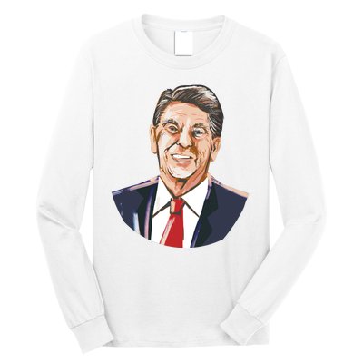 Ronald Reagan Illustration Long Sleeve Shirt