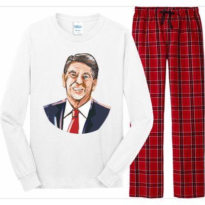 Ronald Reagan Illustration Long Sleeve Pajama Set