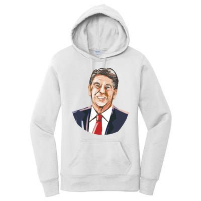 Ronald Reagan Illustration Women's Pullover Hoodie