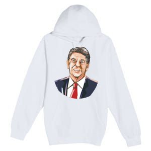 Ronald Reagan Illustration Premium Pullover Hoodie