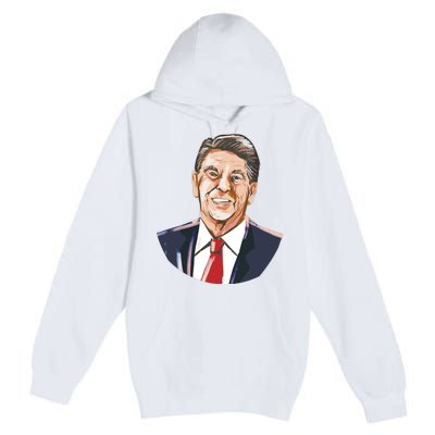 Ronald Reagan Illustration Premium Pullover Hoodie