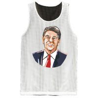 Ronald Reagan Illustration Mesh Reversible Basketball Jersey Tank