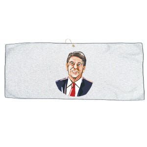 Ronald Reagan Illustration Large Microfiber Waffle Golf Towel