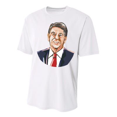 Ronald Reagan Illustration Performance Sprint T-Shirt