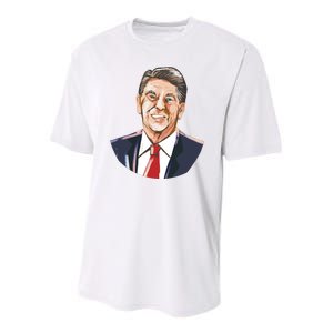 Ronald Reagan Illustration Youth Performance Sprint T-Shirt