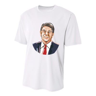 Ronald Reagan Illustration Youth Performance Sprint T-Shirt