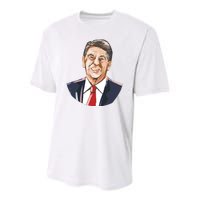 Ronald Reagan Illustration Youth Performance Sprint T-Shirt