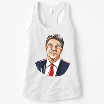 Ronald Reagan Illustration Womens Tank Top