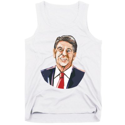 Ronald Reagan Illustration Tank Top