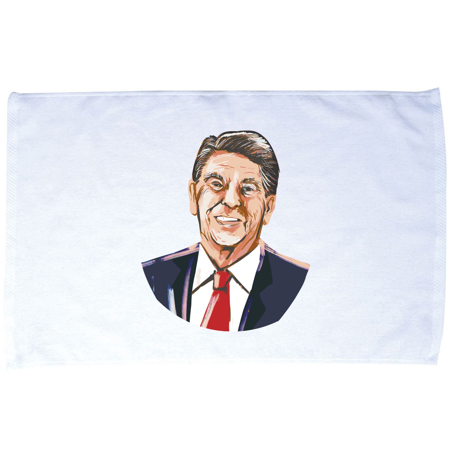 Ronald Reagan Illustration Microfiber Hand Towel