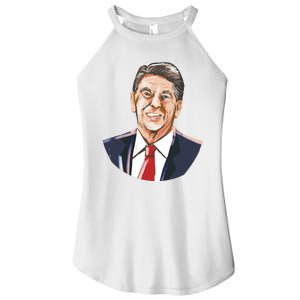 Ronald Reagan Illustration Women's Perfect Tri Rocker Tank