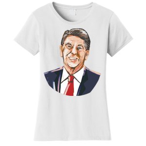 Ronald Reagan Illustration Women's T-Shirt