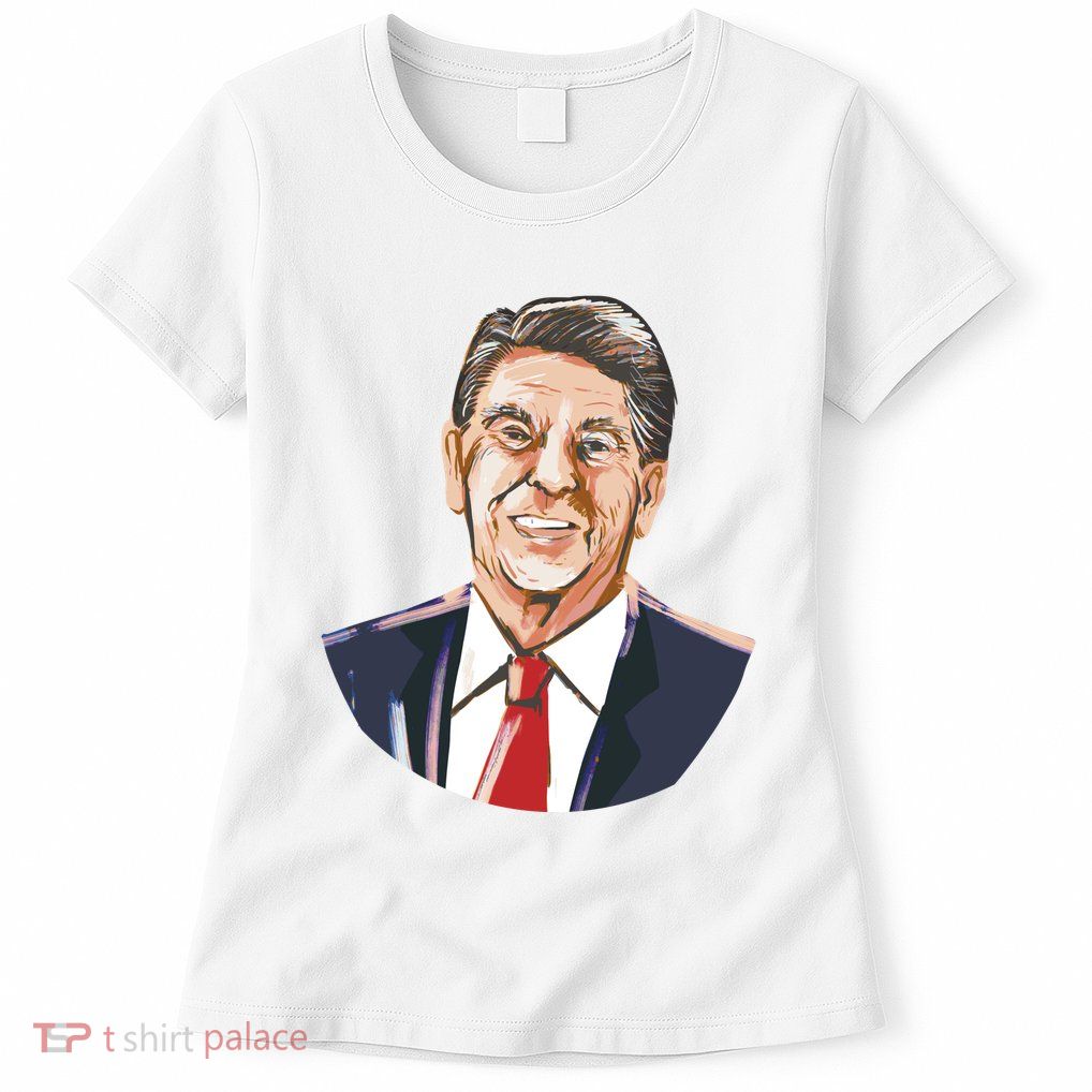 Ronald Reagan Illustration Womens T-Shirt
