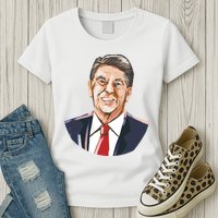 Ronald Reagan Illustration Womens T-Shirt