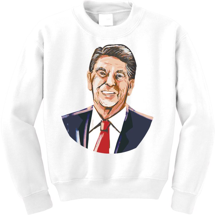 Ronald Reagan Illustration Kids Sweatshirt