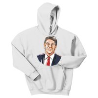 Ronald Reagan Illustration Kids Hoodie