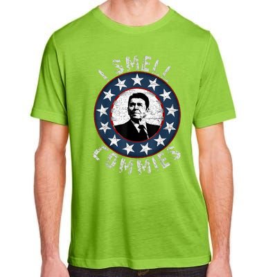 Ronald Reagan I Smell Commies Retro Vintage Political Humor Adult ChromaSoft Performance T-Shirt