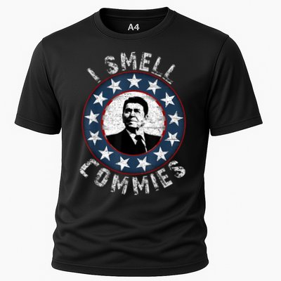 Ronald Reagan I Smell Commies Retro Vintage Political Humor Performance Shirt