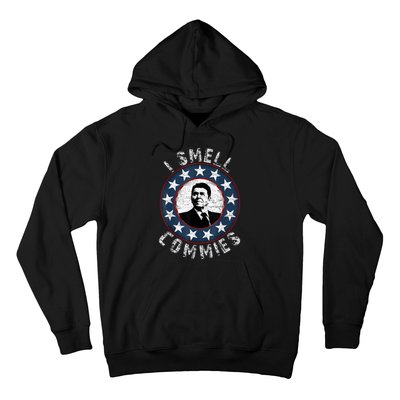 Ronald Reagan I Smell Commies Retro Vintage Political Humor Hoodie