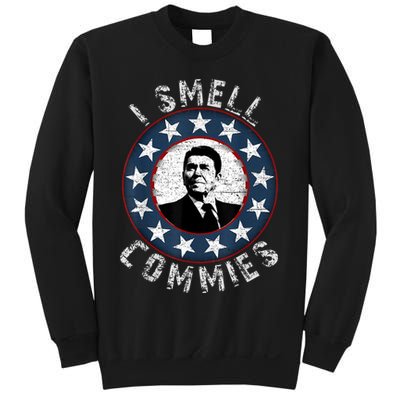 Ronald Reagan I Smell Commies Retro Vintage Political Humor Sweatshirt