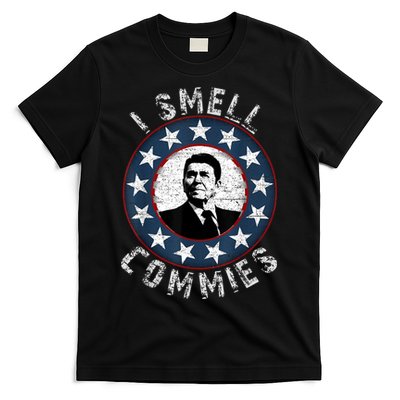 Ronald Reagan I Smell Commies Retro Vintage Political Humor T-Shirt