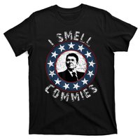 Ronald Reagan I Smell Commies Retro Vintage Political Humor T-Shirt