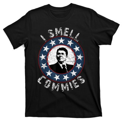 Ronald Reagan I Smell Commies Retro Vintage Political Humor T-Shirt