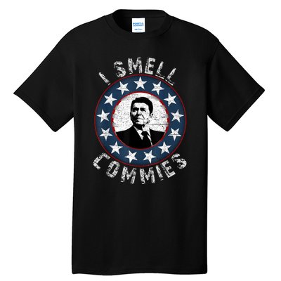 Ronald Reagan I Smell Commies Retro Vintage Political Humor Tall T-Shirt