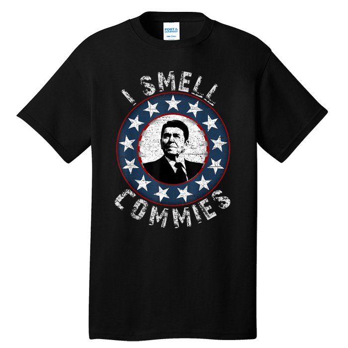 Ronald Reagan I Smell Commies Retro Vintage Political Humor Tall T-Shirt