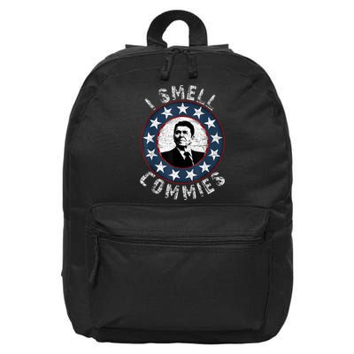 Ronald Reagan I Smell Commies Retro Vintage Political Humor 16 in Basic Backpack