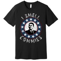 Ronald Reagan I Smell Commies Retro Vintage Political Humor Premium T-Shirt