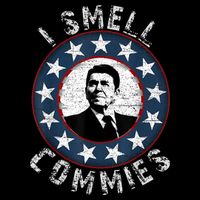 Ronald Reagan I Smell Commies Retro Vintage Political Humor Baby Bodysuit
