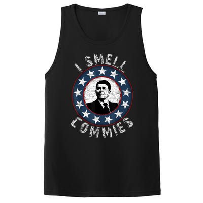 Ronald Reagan I Smell Commies Retro Vintage Political Humor PosiCharge Competitor Tank