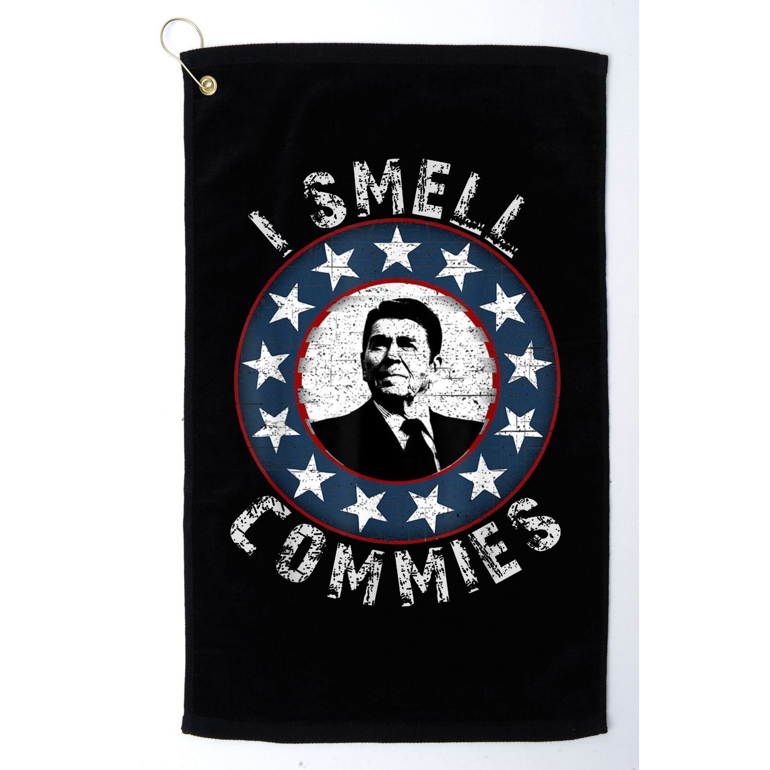 Ronald Reagan I Smell Commies Retro Vintage Political Humor Golf Towel