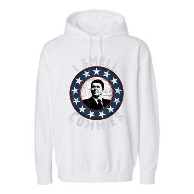 Ronald Reagan I Smell Commies Retro Vintage Political Humor Garment-Dyed Fleece Hoodie