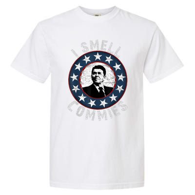 Ronald Reagan I Smell Commies Retro Vintage Political Humor Garment-Dyed Heavyweight T-Shirt