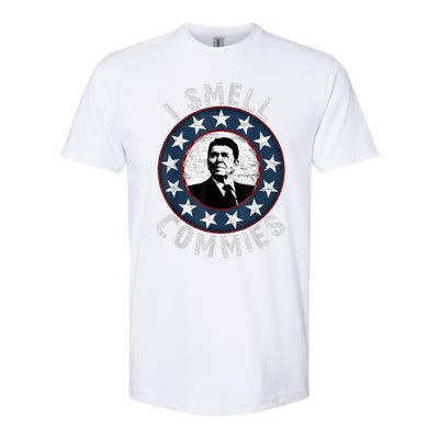 Ronald Reagan I Smell Commies Retro Vintage Political Humor Softstyle CVC T-Shirt