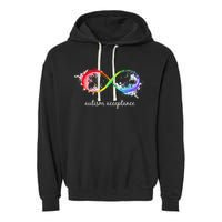 retro Red Instead Autism Autism Acceptance Garment-Dyed Fleece Hoodie